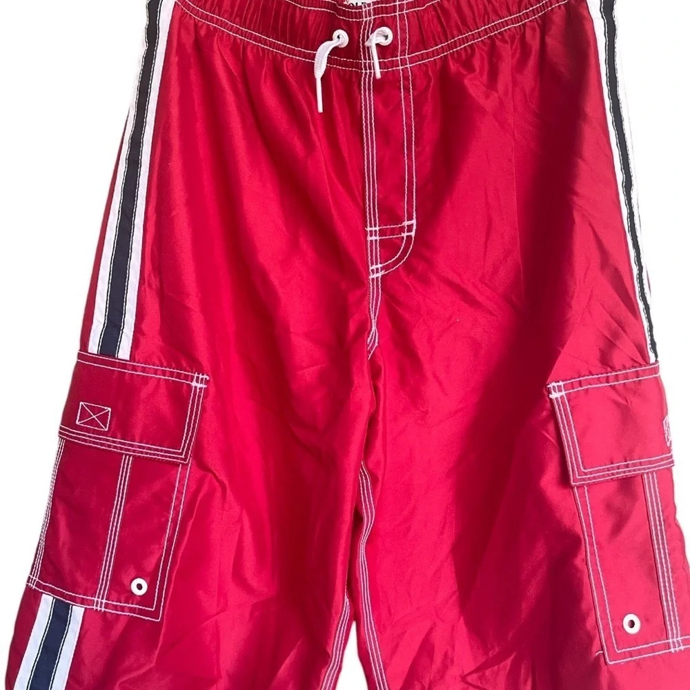Old navy red swim trunks